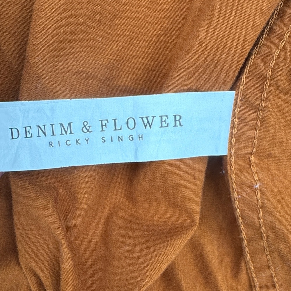 Denim & Flower Bold Orange Hooded Raincoat - Picture 5 of 5